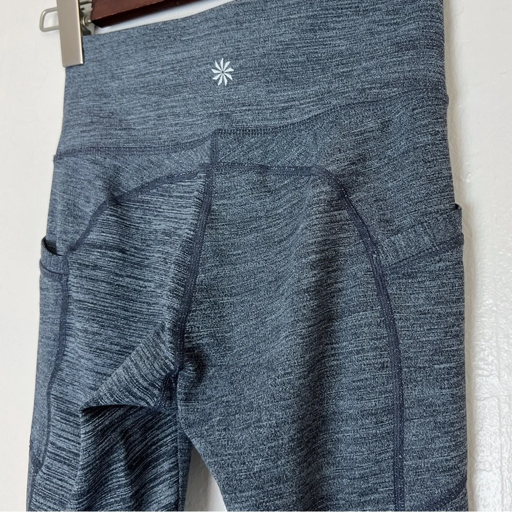 •ATHLETA•‎ Gray Chatarunga High Rise Criss Cross Leggings Yoga Size XS